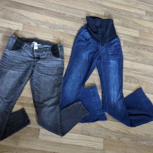 Lot of 2 Size Small Maternity Jeans